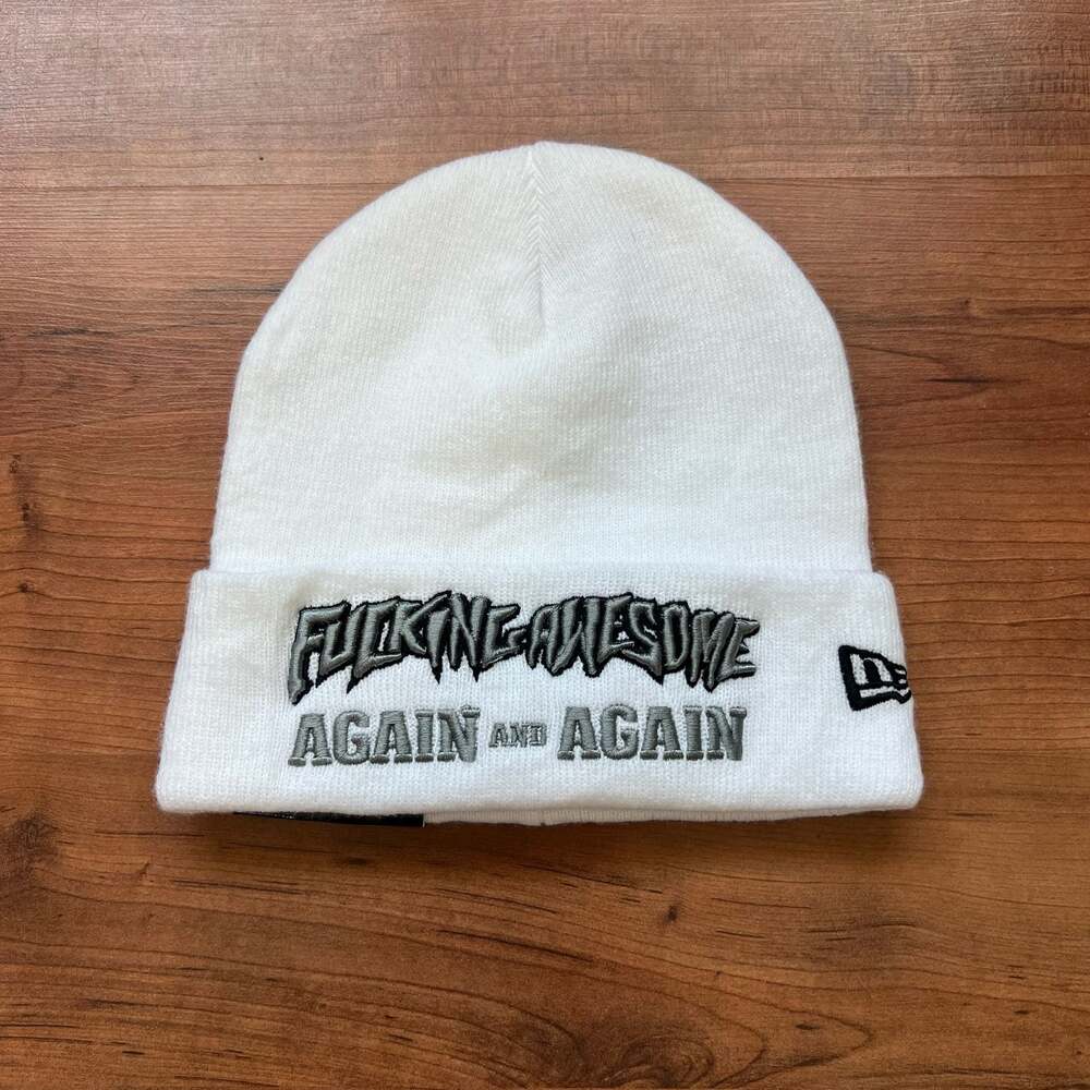 Nwt Fucking Awesome x New Era Again And Again Cuffed Beanie White One size